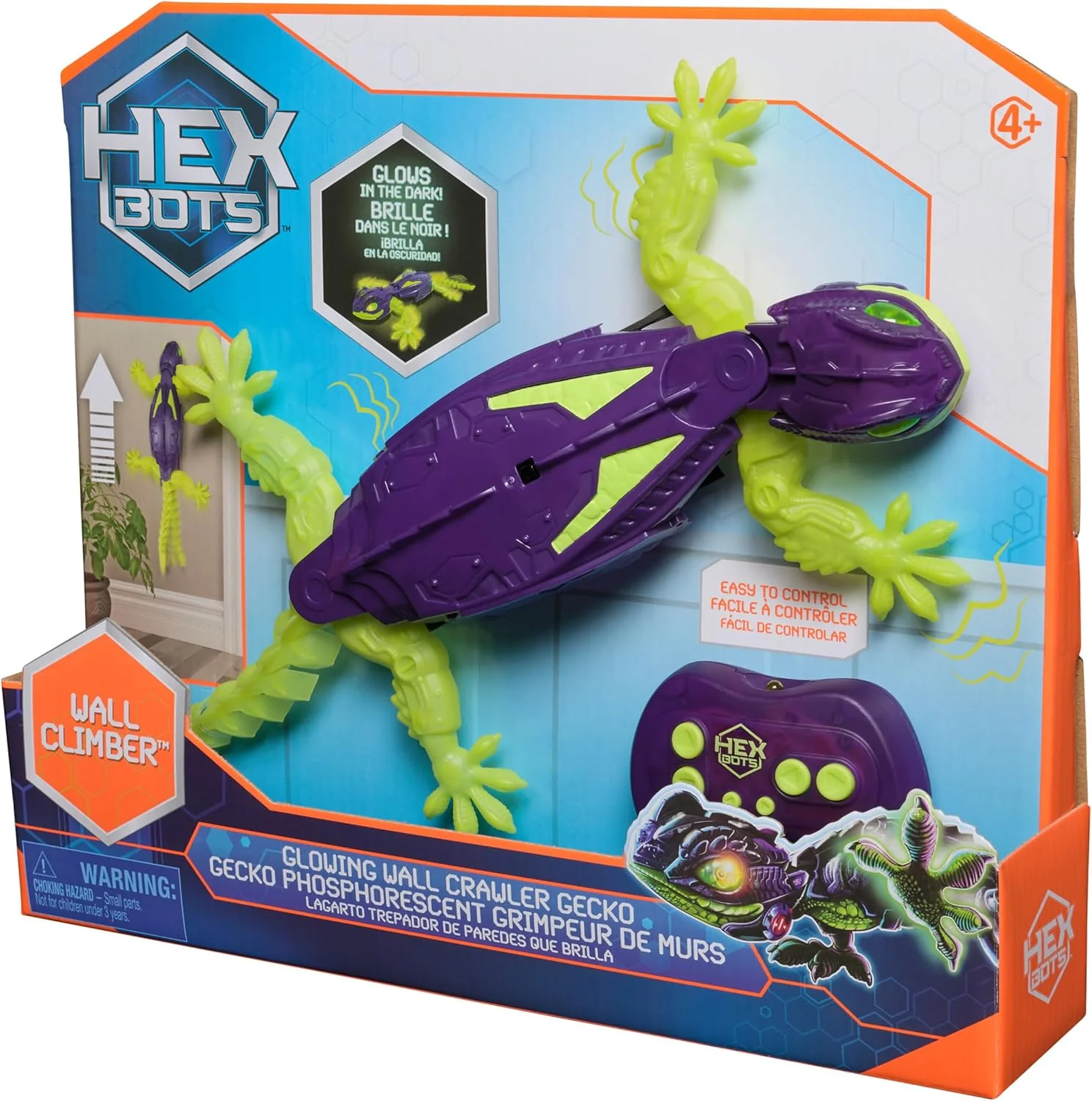 Hex Bots Wall Crawler Gecko Glow In The Dark 6075451