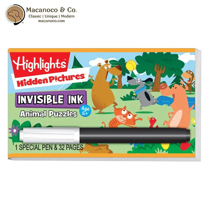 Highlights Hidden Pictures Invisible Ink Animal Puzzles HLGA