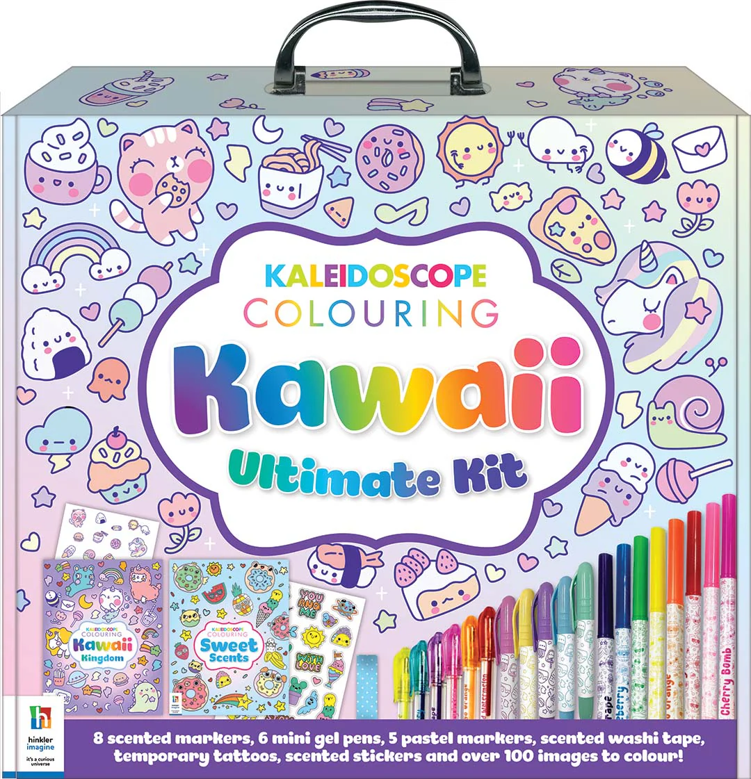 Hinkler Kaleidoscope Colouring Kawaii Ultimate Activity Kit 948763
