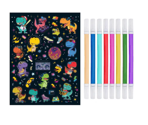 Hinkler Kaleidoscope Dino Disco Colouring Kit 958380 - Image 2