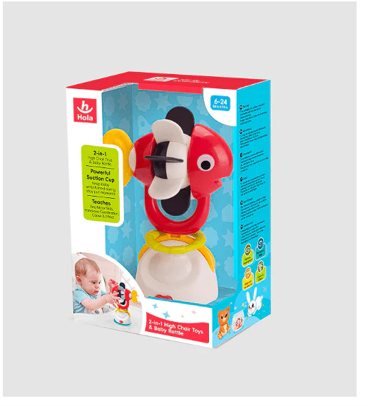 Hola 2-In-1 High Chair Toys&Baby Rattle-Fish E7975C