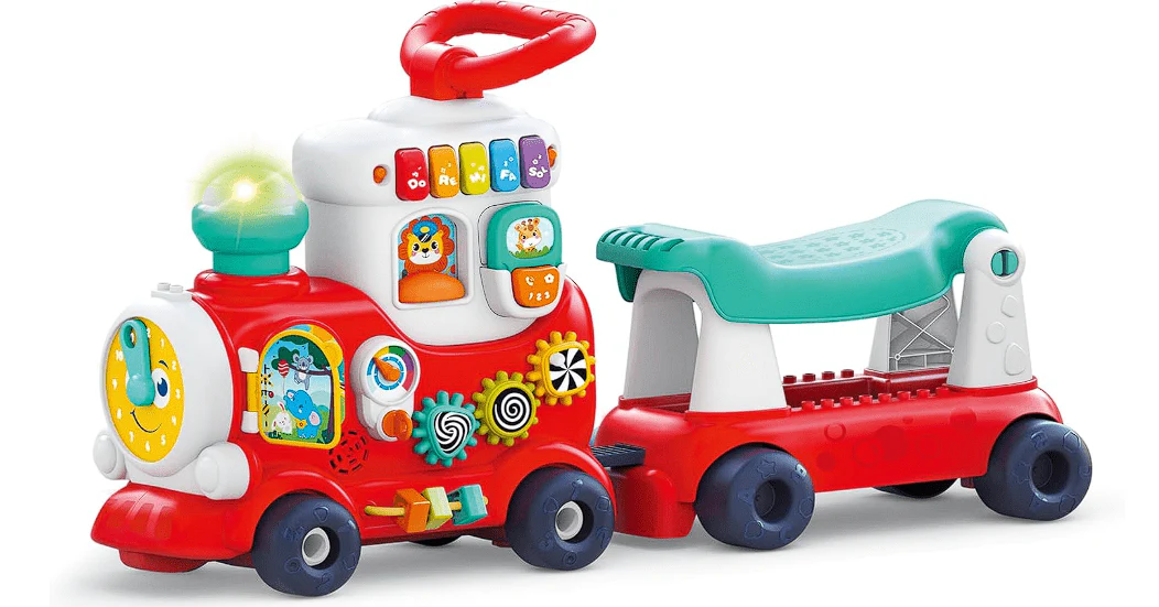 Hola 4-In-1 Push Walker&Ride-on Learning Train HE8990 - Image 2