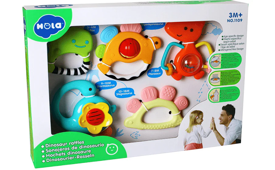 Hola Dinosaur Rattles 1109