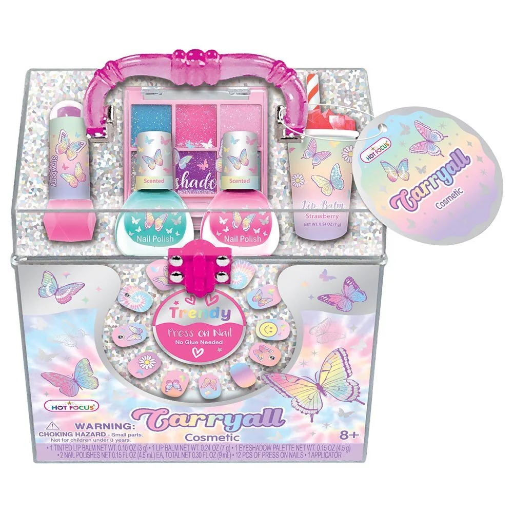 Hot Focus Tye Die Butterfly Carryall Cosmetic Set Makeup 048TB