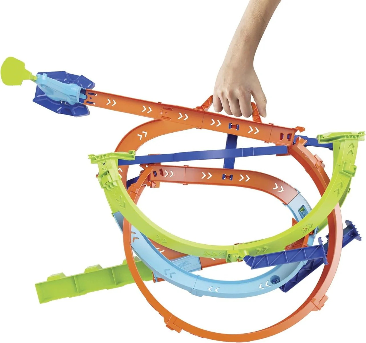 Hot Wheels Action Loop Cyclone Challenge Track Set with 1:64 Scale HTK16 - Image 6