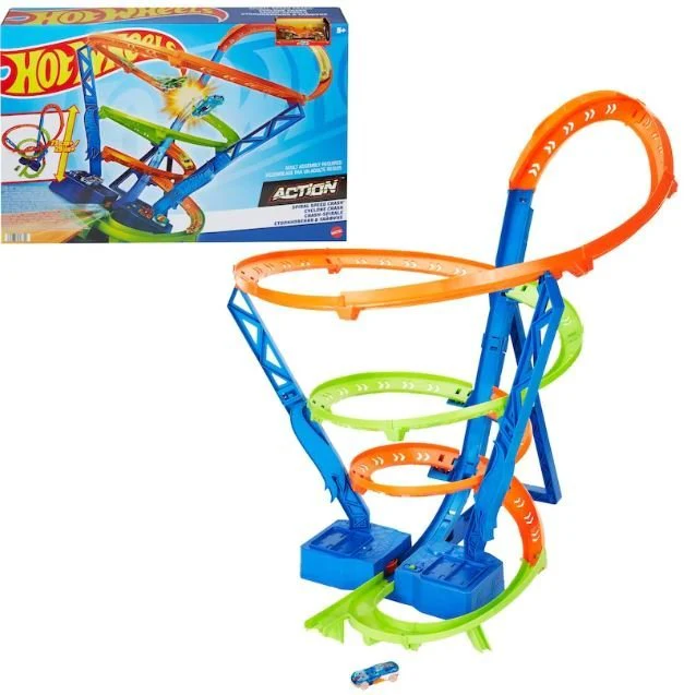 Hot Wheels Action Spiral Speed Crash Trackset HGV67 - Image 5