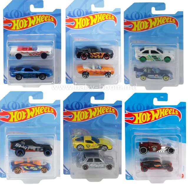 Hot Wheels Basic Car 2 Hot Wheels Cars in 1 Pack Assortment FVN40 - Image 2