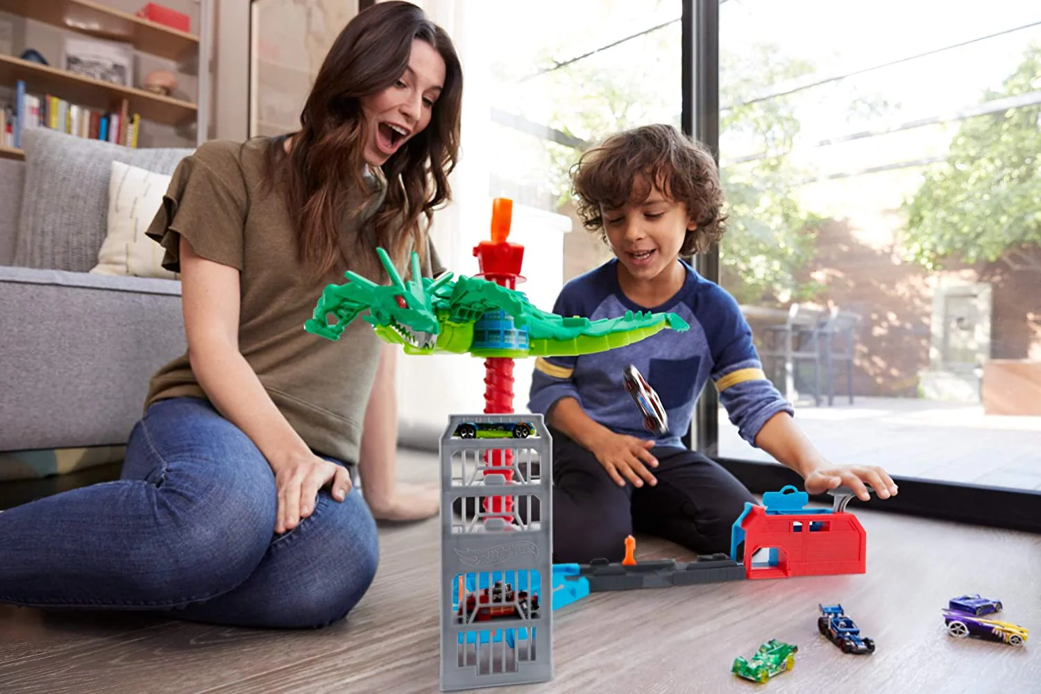 Hot Wheels City Air Attack Dragon Playset GJL13 - Image 2