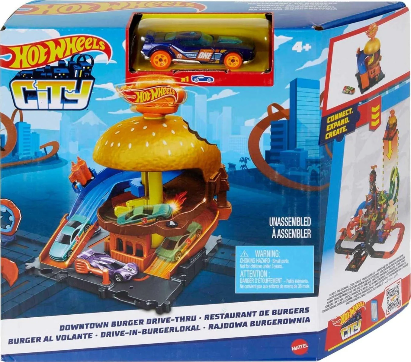Hot Wheels City Burger Blitz Playset HDR26 - Image 2