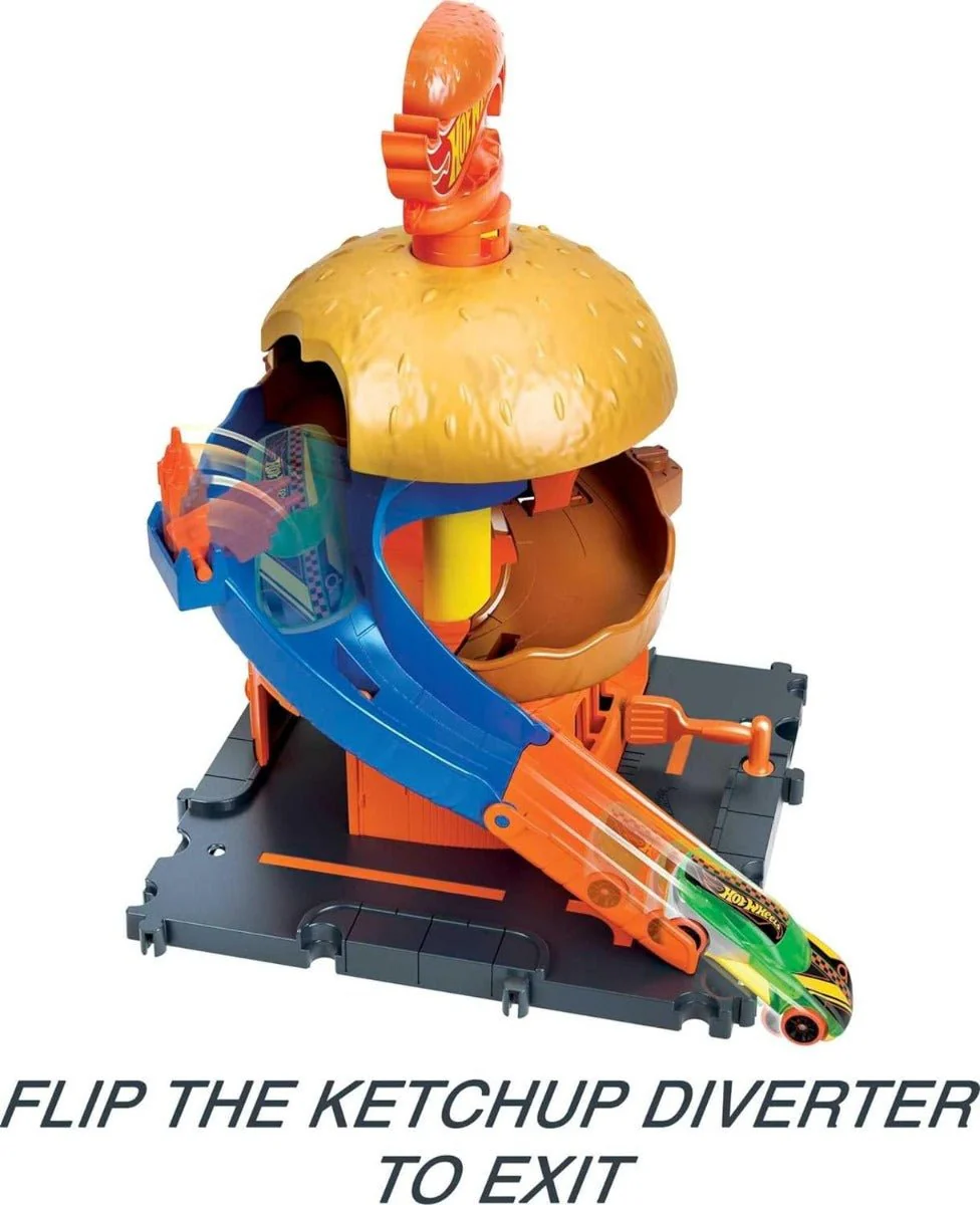 Hot Wheels City Burger Blitz Playset HDR26 - Image 3