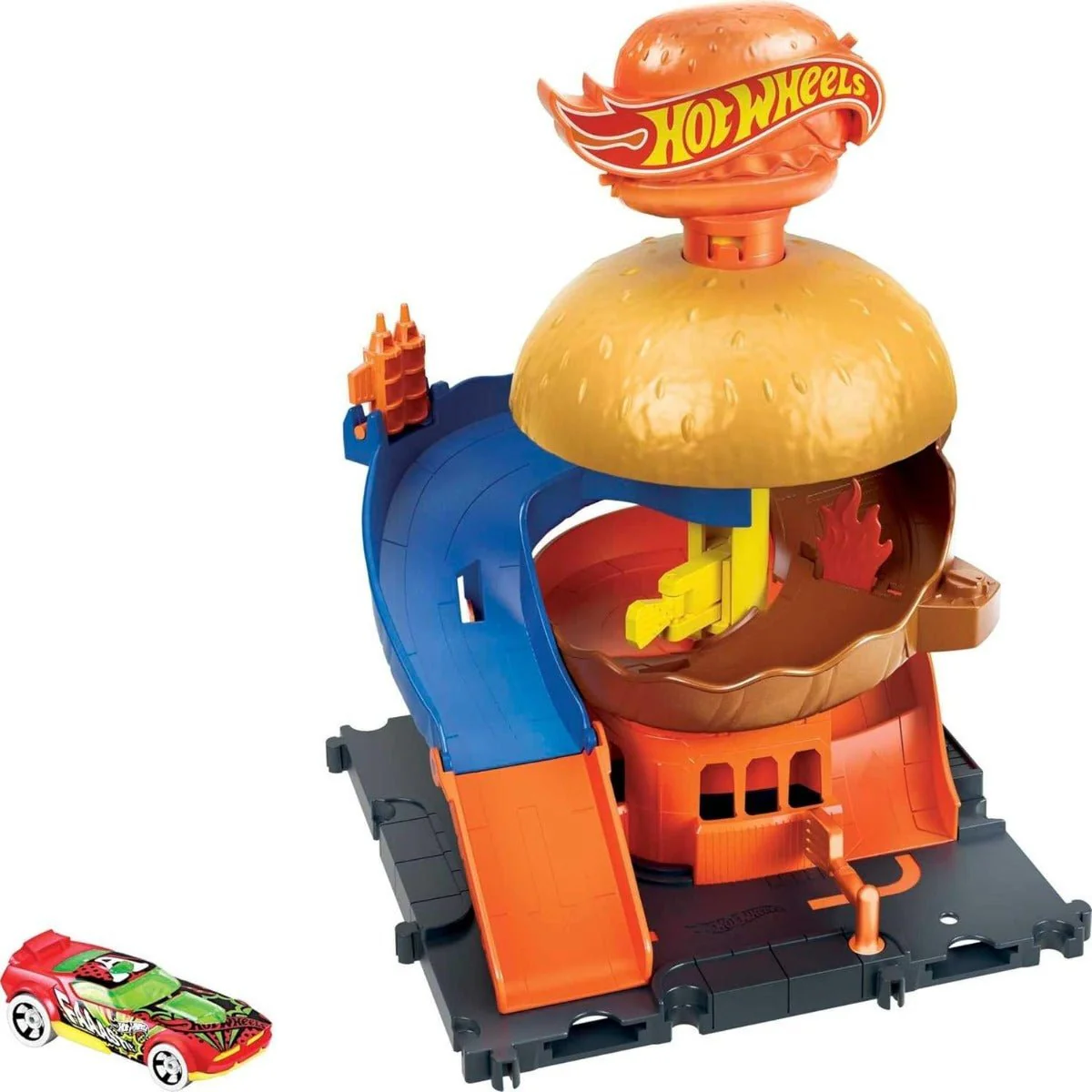 Hot Wheels City Burger Blitz Playset HDR26 - Image 6