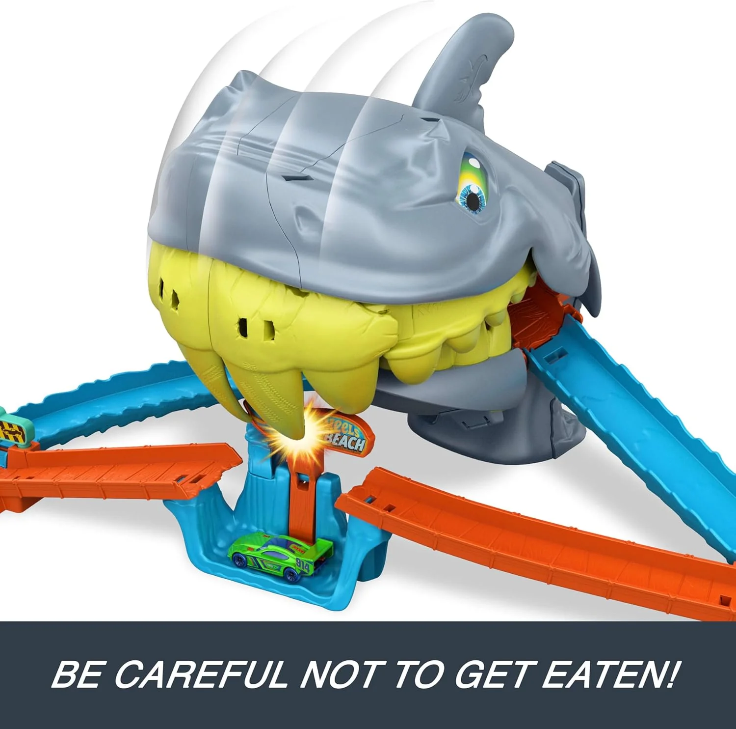 Hot Wheels City Shark Chomp Beach Playset JHL96 - Image 3