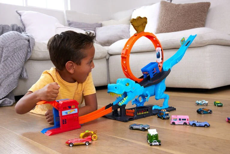 Hot Wheels City T-Rex Chomp Down Playset HKX42 - Image 2