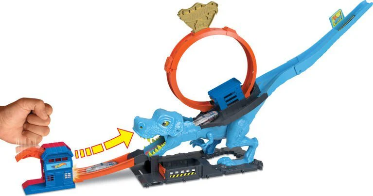 Hot Wheels City T-Rex Chomp Down Playset HKX42 - Image 3