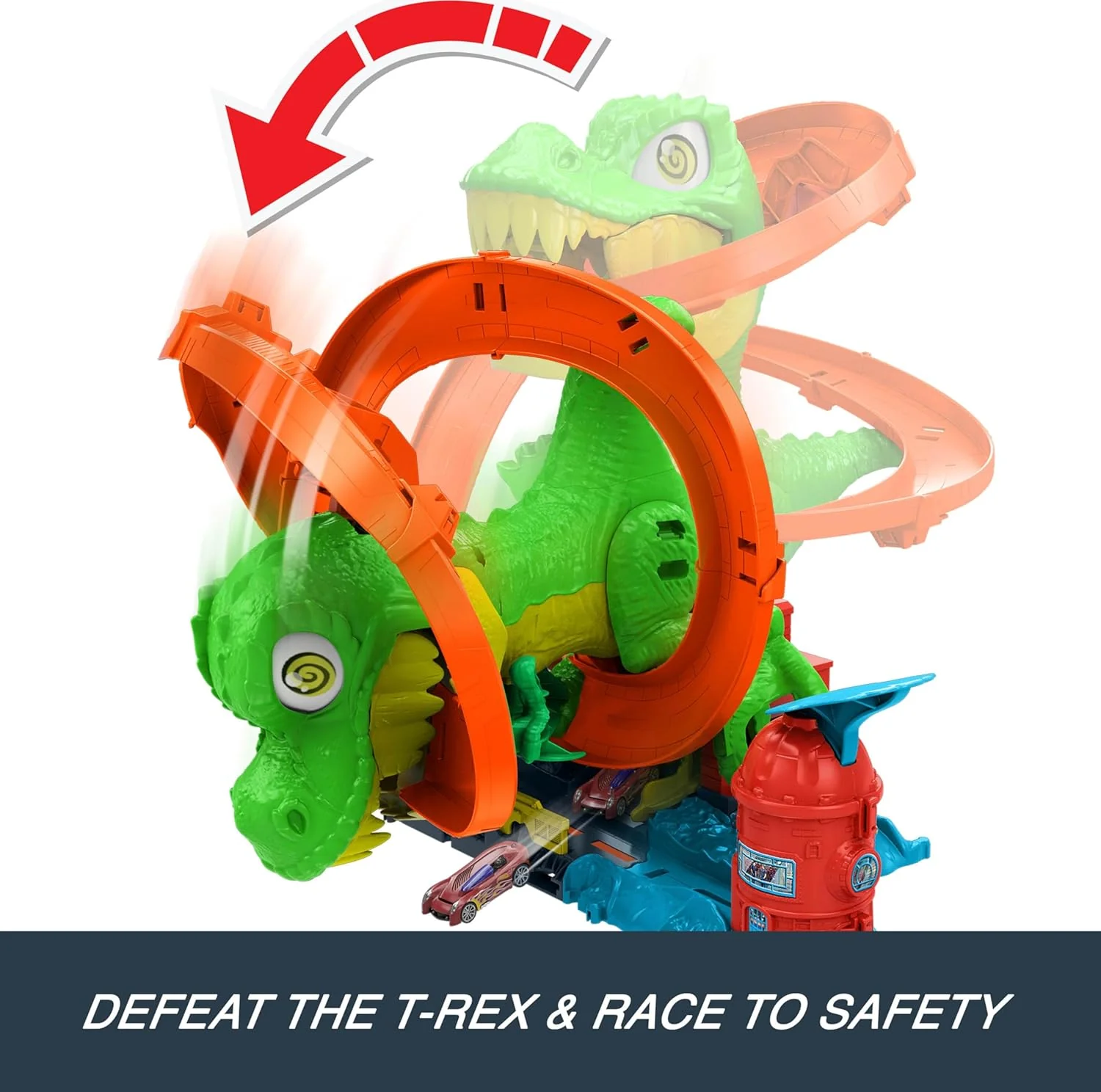 Hot Wheels City T-Rex vs Blaze Battle JBM73 - Image 2