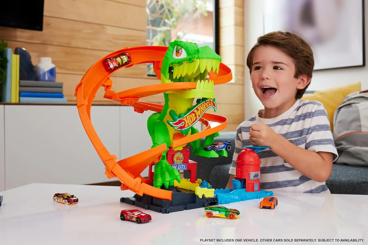 Hot Wheels City T-Rex vs Blaze Battle JBM73 - Image 6