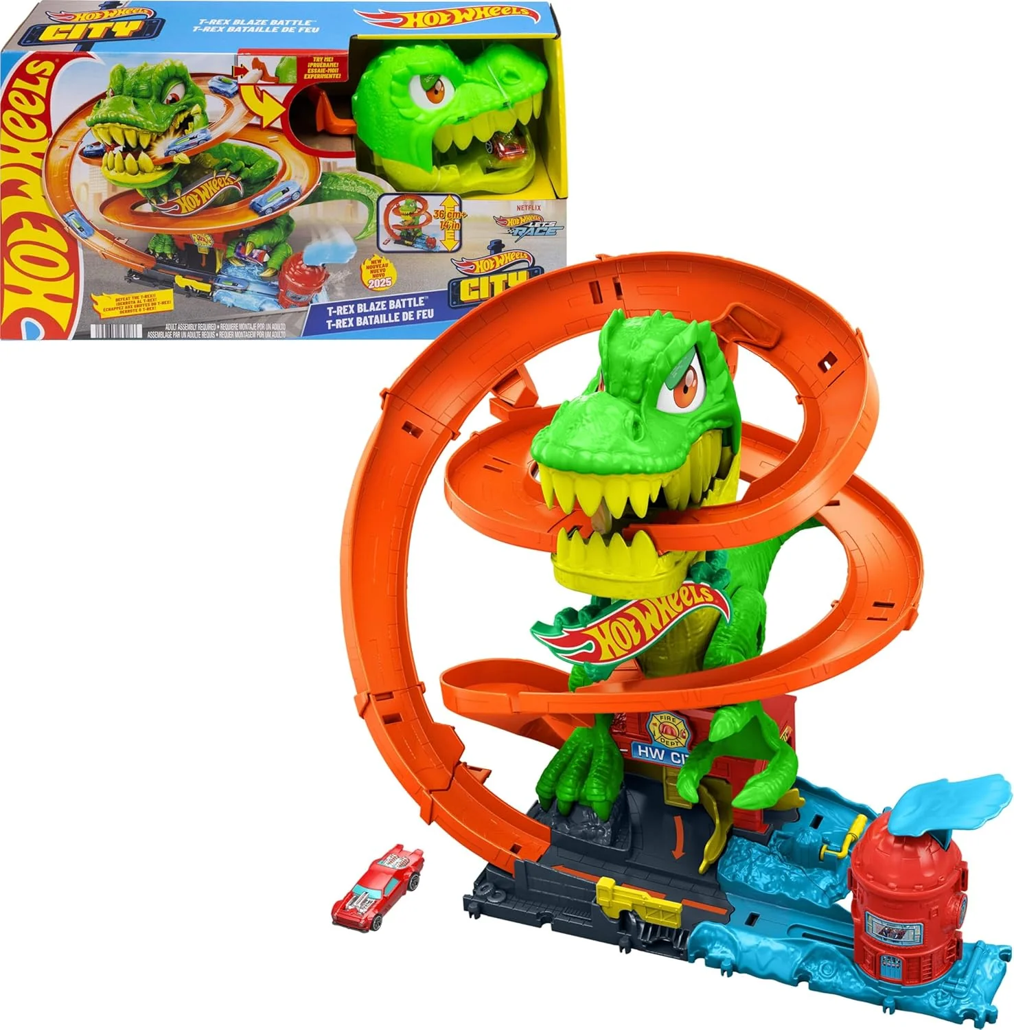 Hot Wheels City T-Rex vs Blaze Battle JBM73 - Image 7