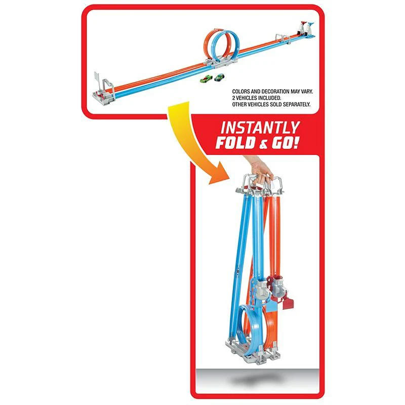 Hot Wheels Double Loop Dash Drag Racing Playset GFH85 - Image 4