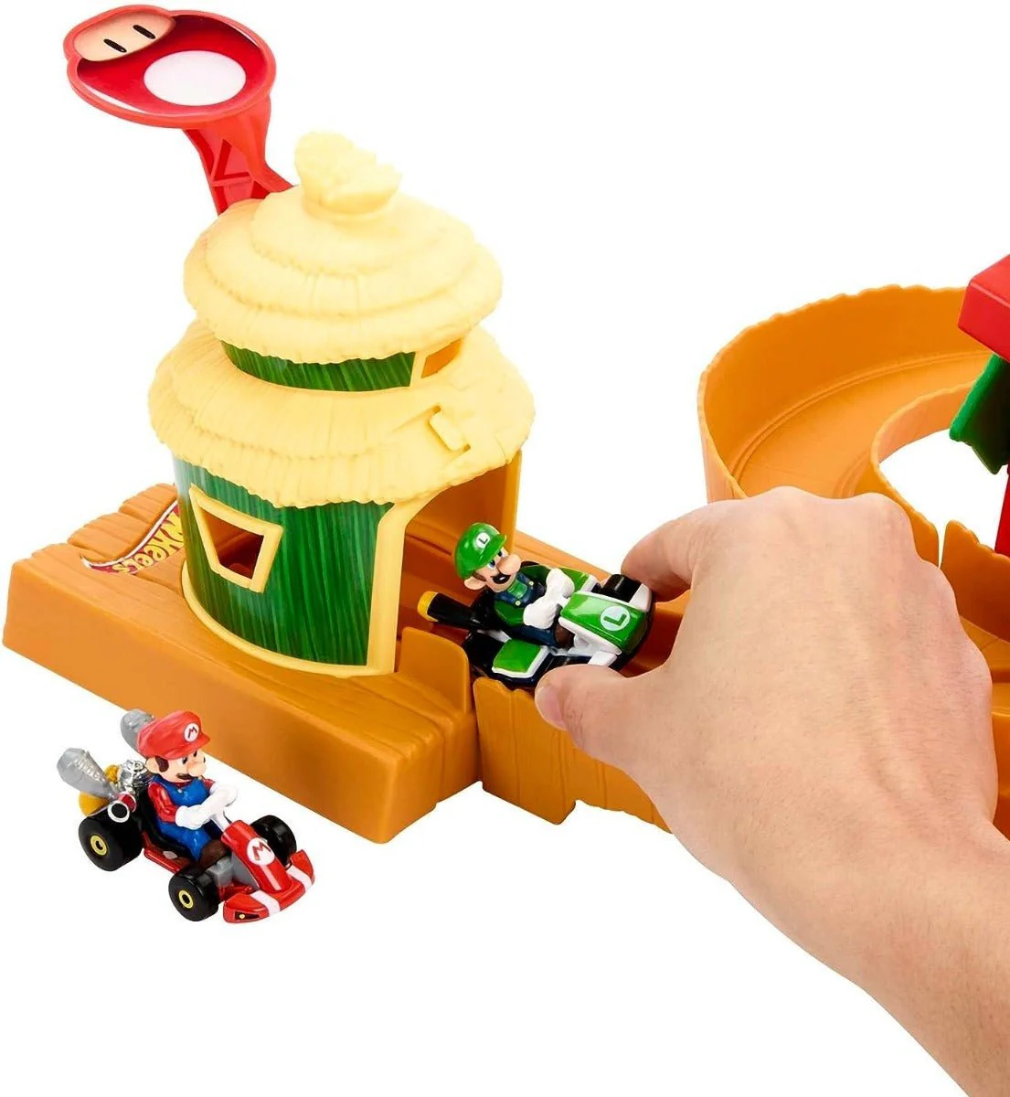 Hot Wheels Mario Kart Kong Island Track Playset HMK49