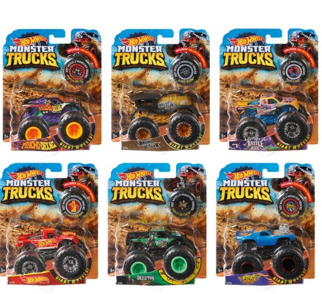 Hot Wheels Monster Truck Basic Pack of 1 (1:64, Styles May Vary)