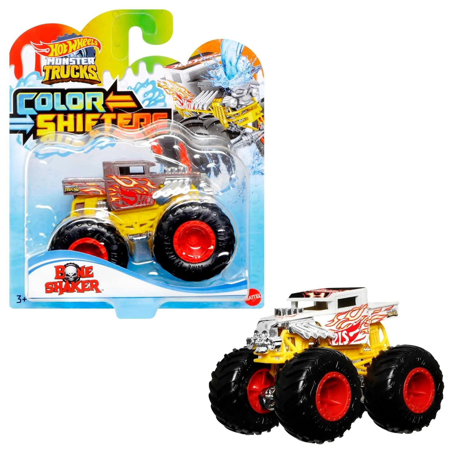 Hot Wheels Monster Truck Color Shifter Podium Crasher HGX08/HGX06