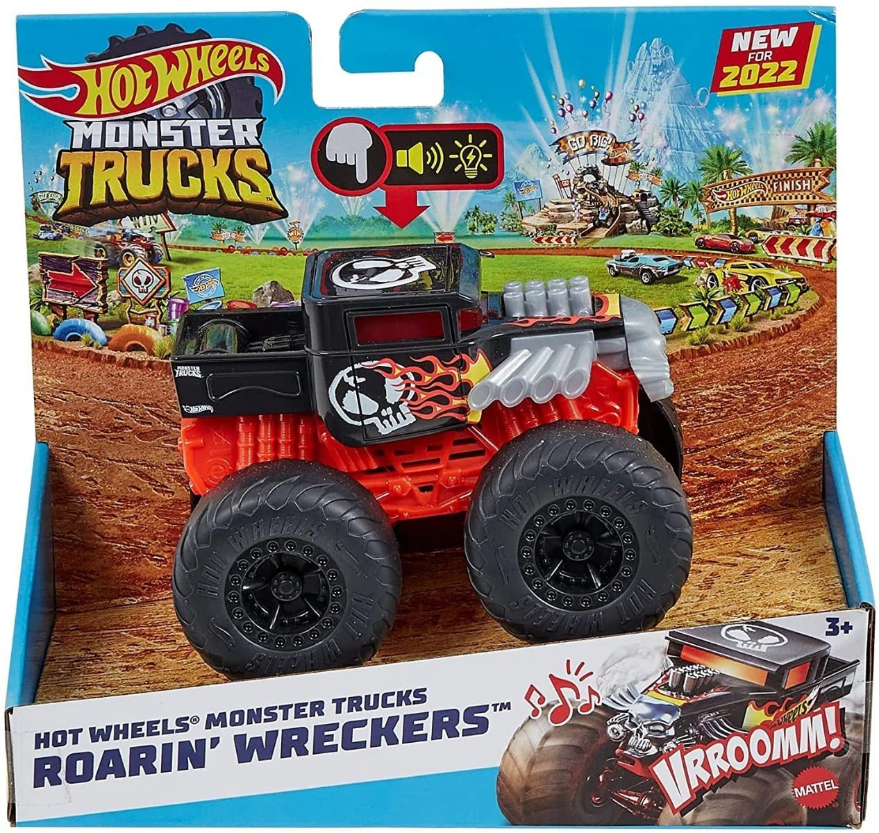 Hot Wheels Monster Truck Lights & Sounds Bone Shaker HDX60 - Image 3
