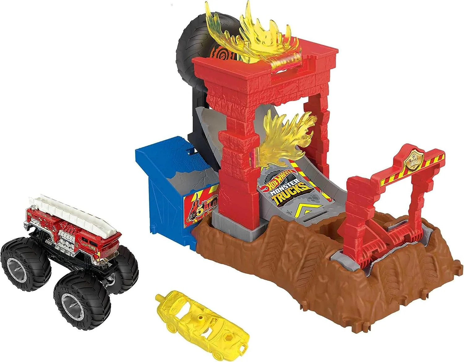 Hot Wheels Monster Trucks Arena Smashers - Fire Crash Challenge HNB90/HNB87 - Image 5
