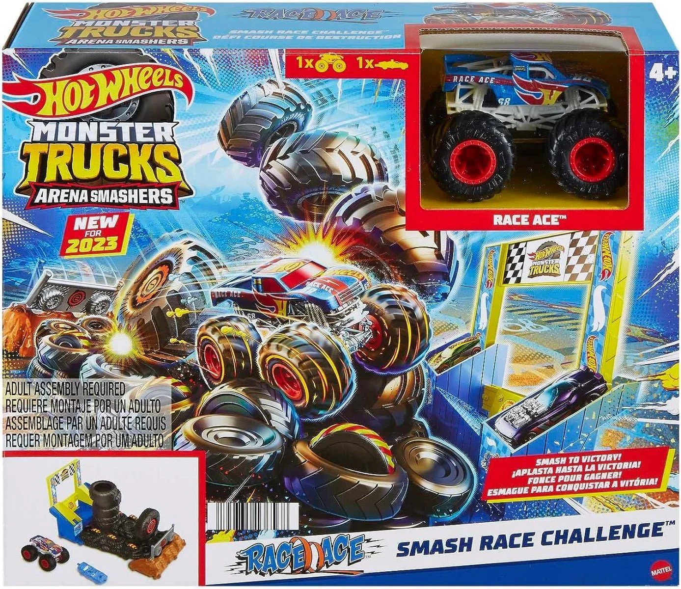 Hot Wheels Monster Trucks Arena Smashers - Smash Race Challenge HNB89/HNB87