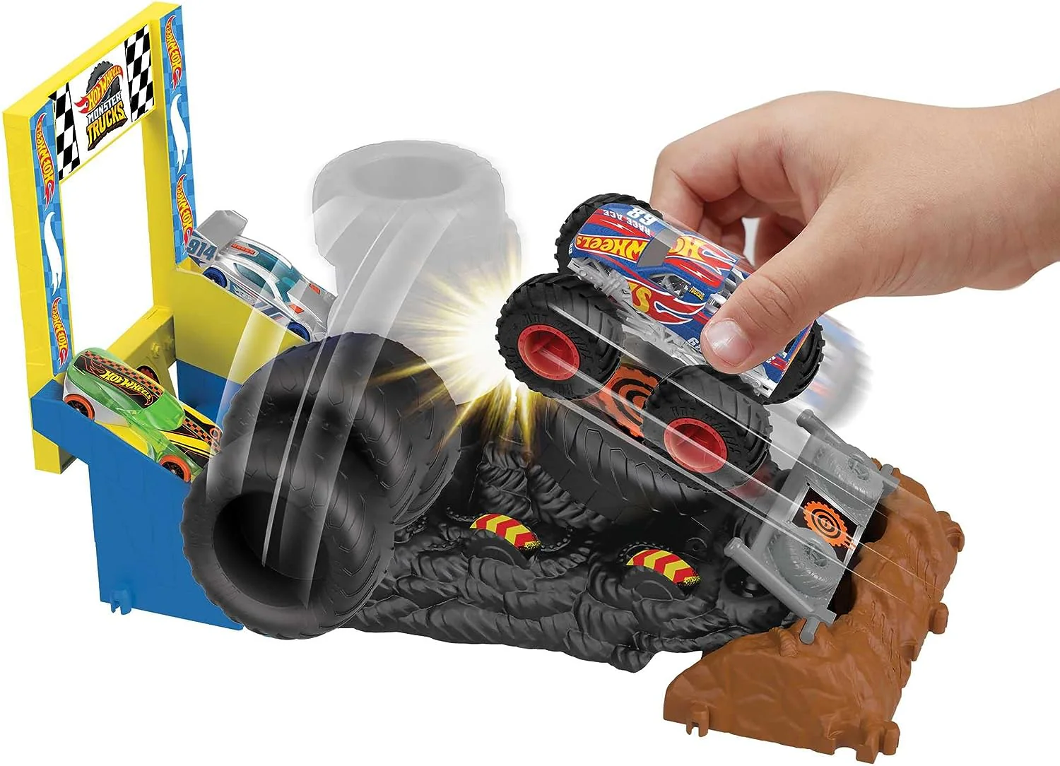 Hot Wheels Monster Trucks Arena Smashers - Smash Race Challenge HNB89/HNB87 - Image 4