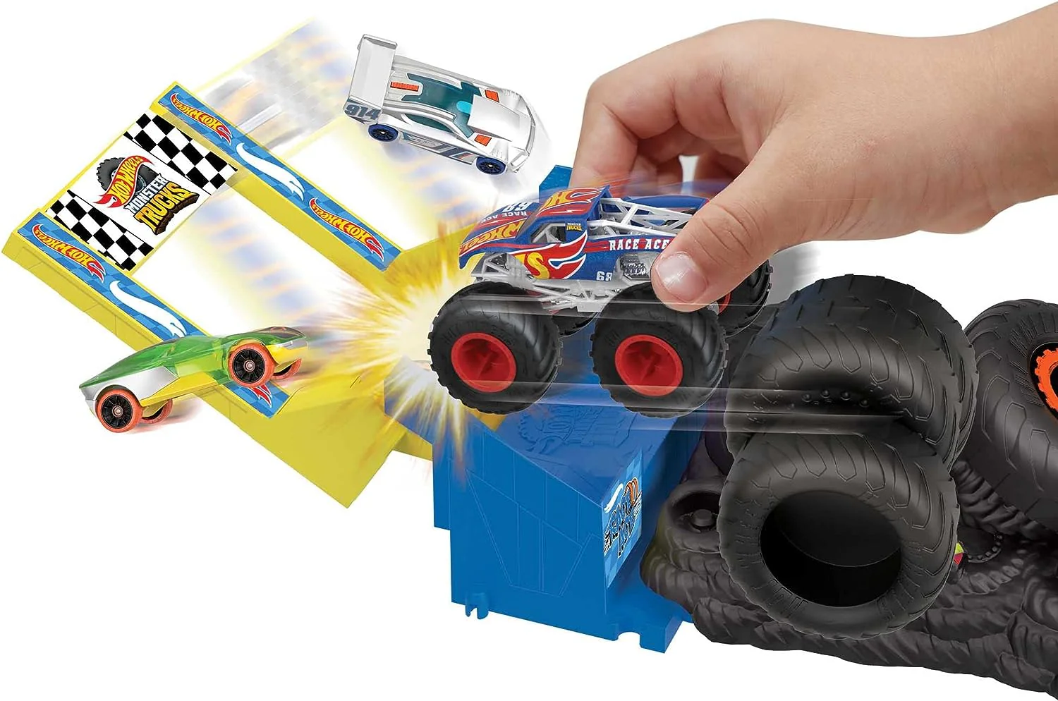 Hot Wheels Monster Trucks Arena Smashers - Smash Race Challenge HNB89/HNB87 - Image 5