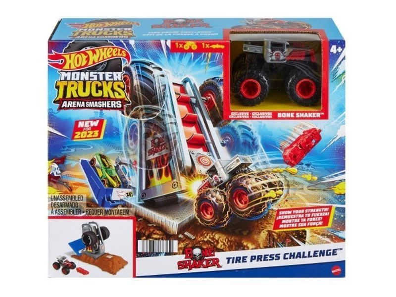 Hot Wheels Monster Trucks Arena Smashers - Tire Press Challenge HNB88/HNB87