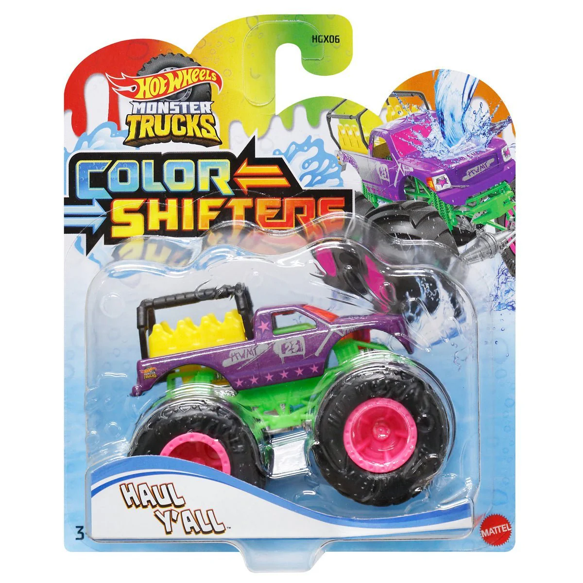 Hot Wheels Monster Trucks Color Shifters Haul Y'all HMH35/HGX06