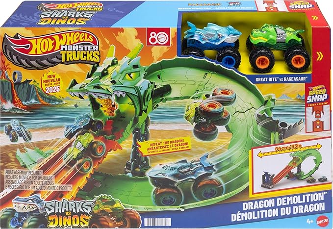 Hot Wheels Monster Trucks Dragon Destruction JFR06 - Image 6