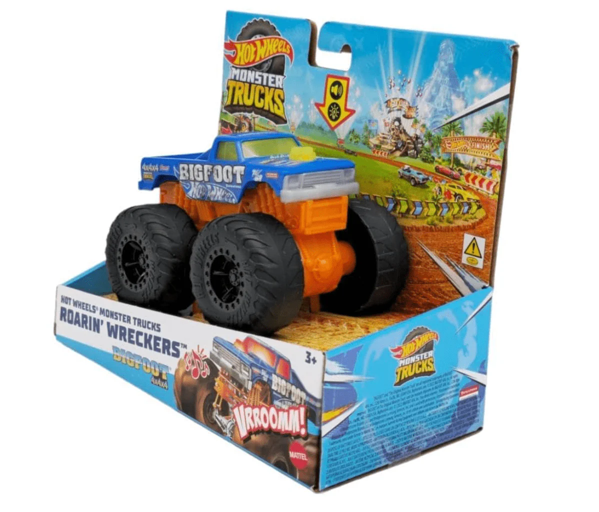 Hot Wheels Monster Trucks Roarin' Wreckers Big Foot HMM53/HDX60 - Image 2