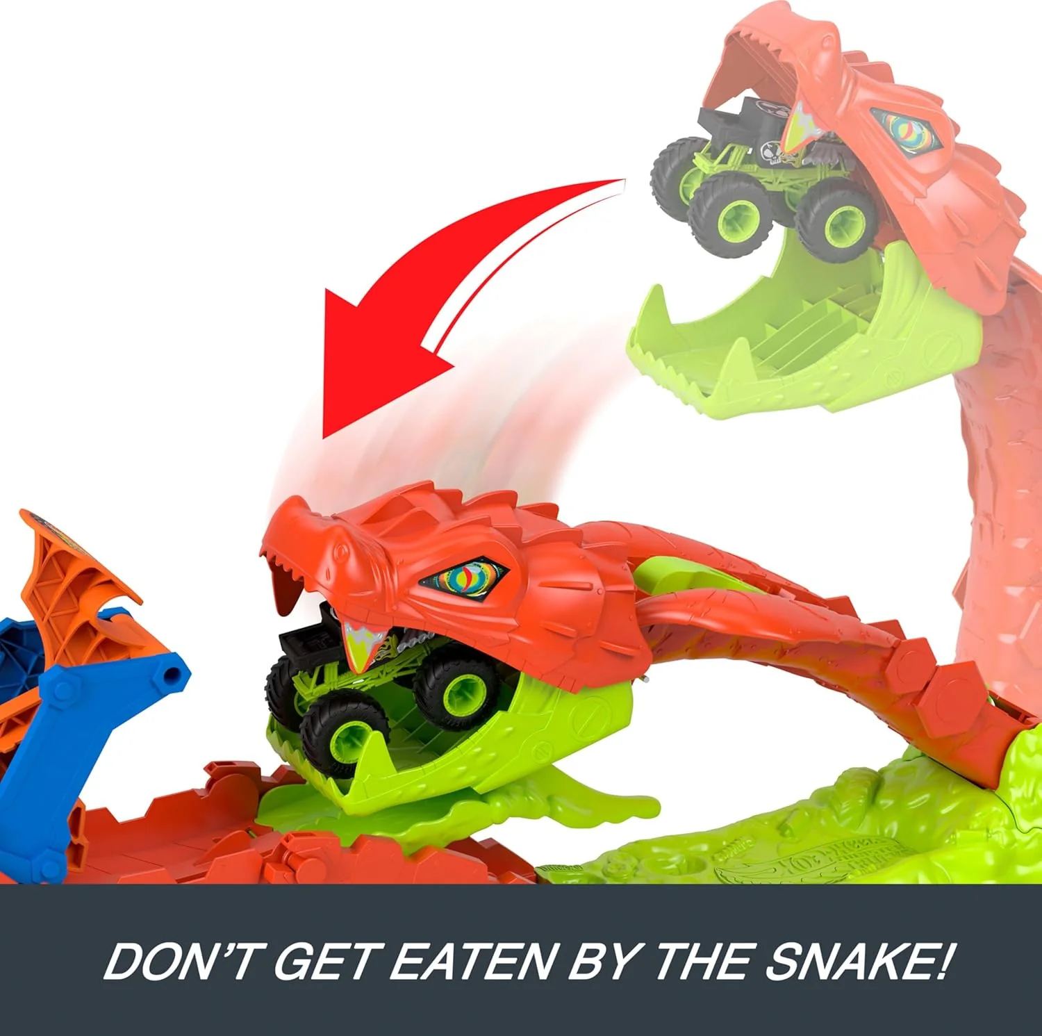 Hot Wheels Monster Trucks Snake Slam Takedown Playset - Image 3
