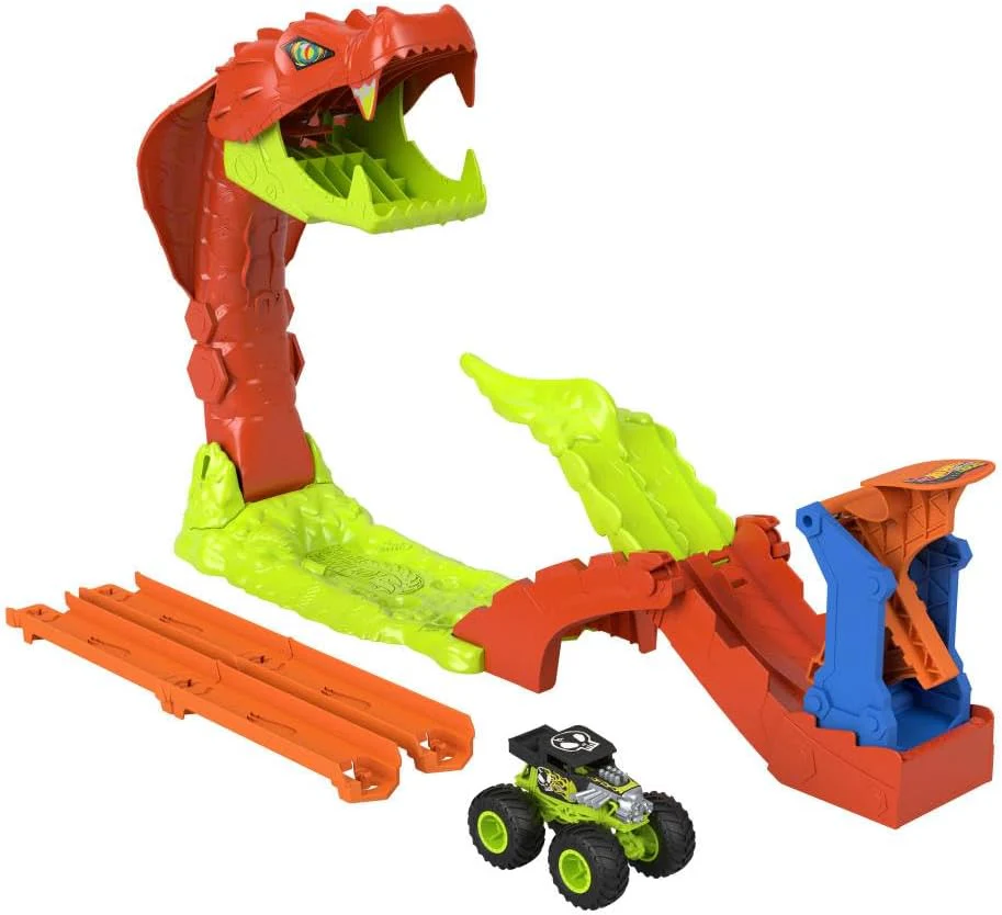 Hot Wheels Monster Trucks Snake Slam Takedown Playset - Image 4