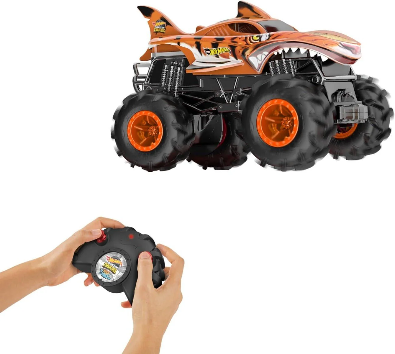 Hot Wheels Monster Trucks Tiger Shark Vehicle 1:24 HNV03 - Image 2