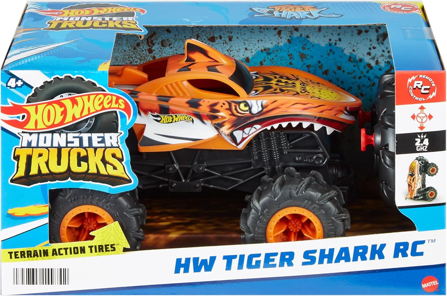Hot Wheels Monster Trucks Tiger Shark Vehicle 1:24 HNV03 - Image 5