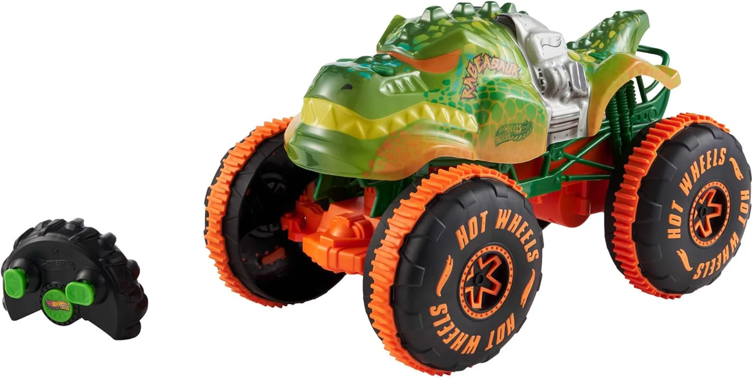Hot Wheels RC Monster Trucks Sharks vs Dinos 1:15 Scale JBH03 - Image 5
