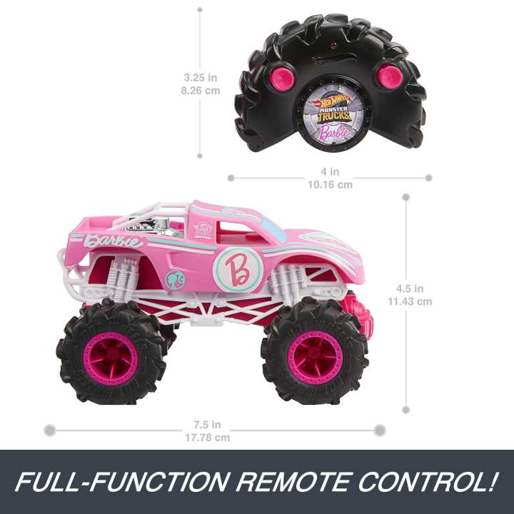 Hot Wheels Remote controlled 1:64 Barbie Monster Truck - Image 3