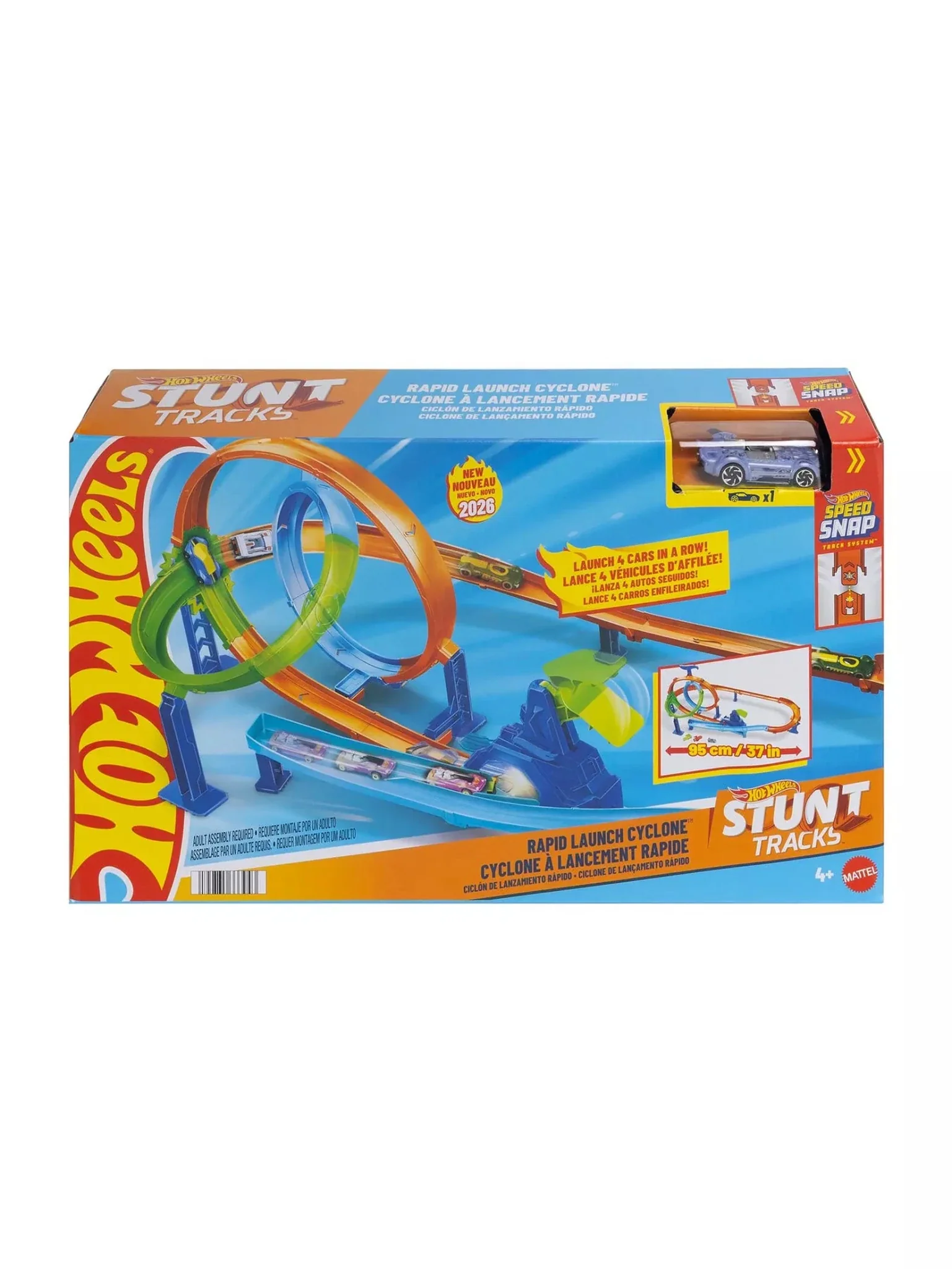 Hot Wheels Stunt Tracks Rapid Launch Cyclone Track Set JHK73