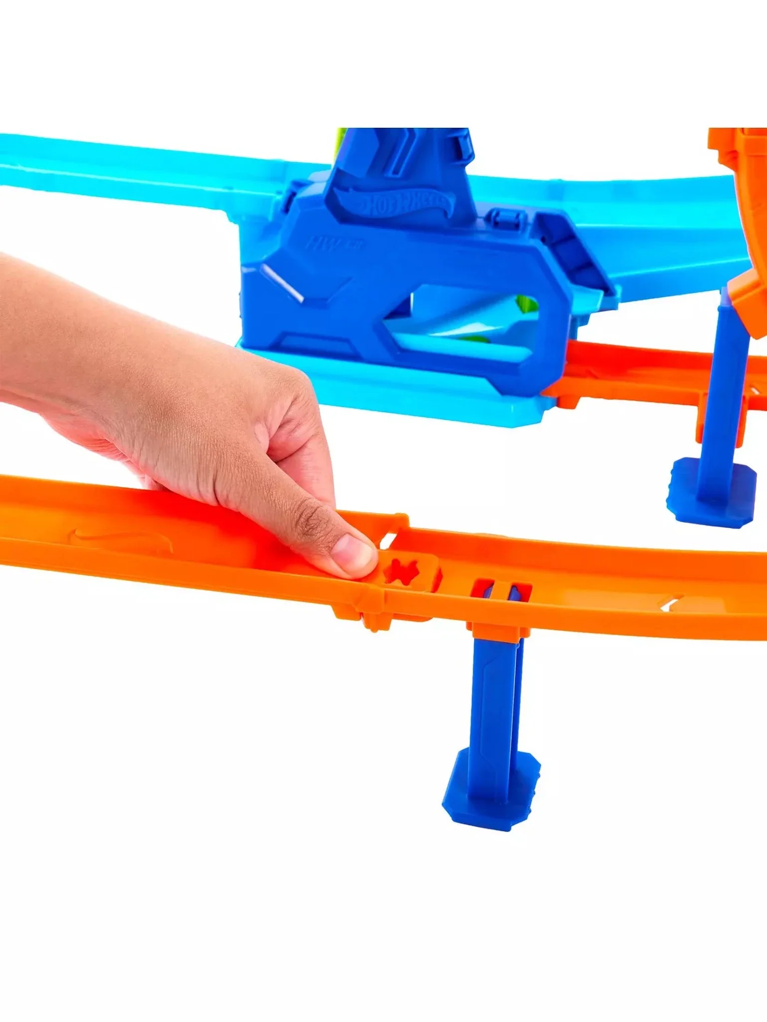 Hot Wheels Stunt Tracks Rapid Launch Cyclone Track Set JHK73 - Image 3