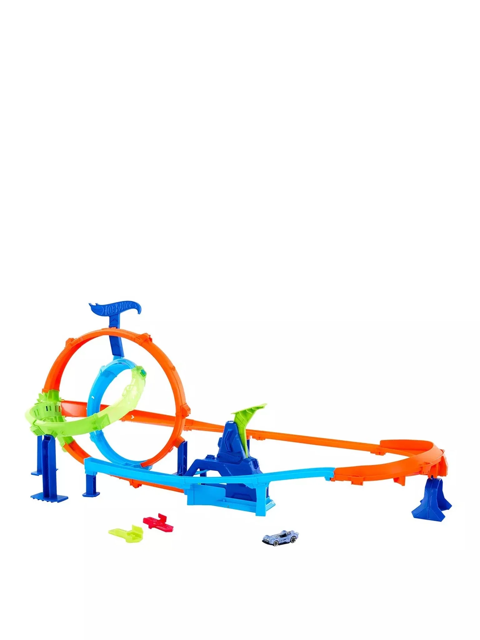 Hot Wheels Stunt Tracks Rapid Launch Cyclone Track Set JHK73 - Image 7
