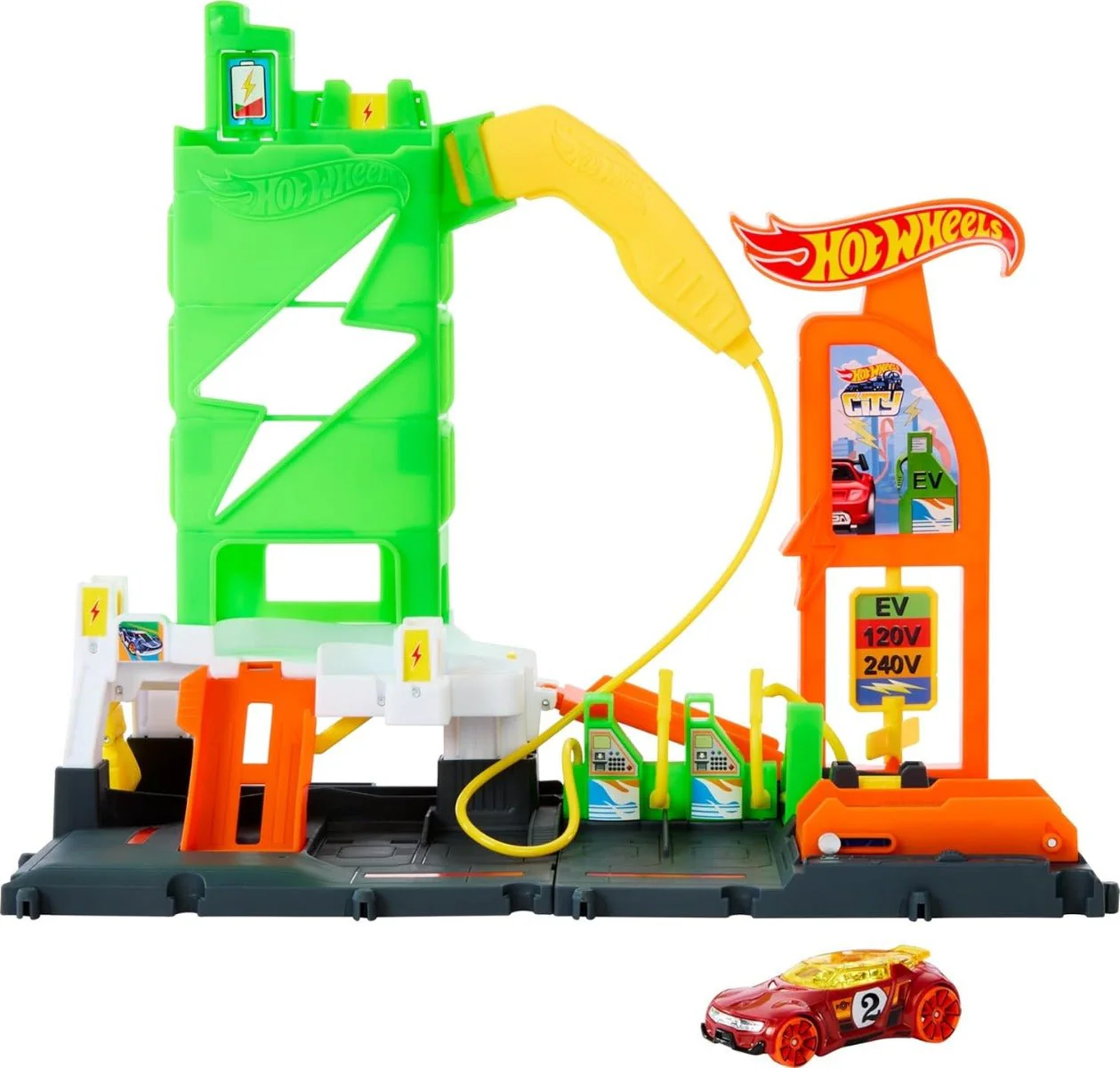 Hot Wheels Super Recharge Fuel Station Playset HTN79 - Image 5
