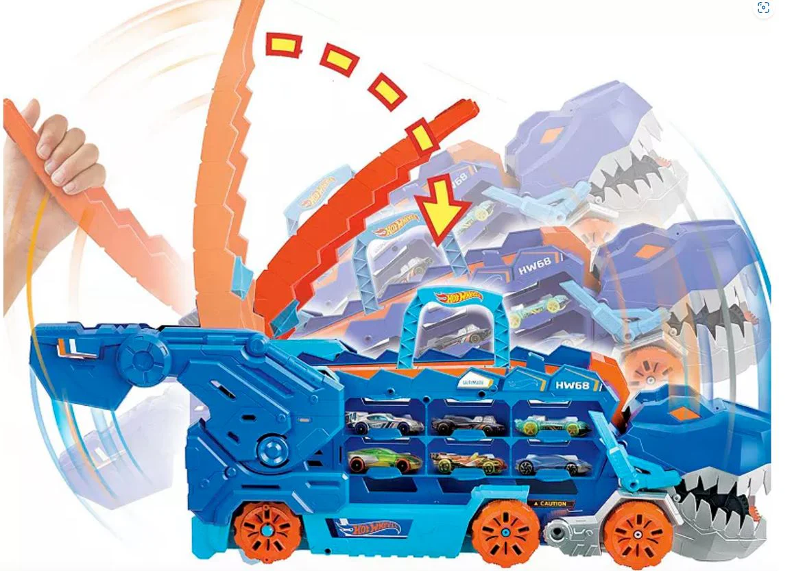 Hot Wheels Transforming City T-Rex Ultimate Hauler HNG50 - Image 2