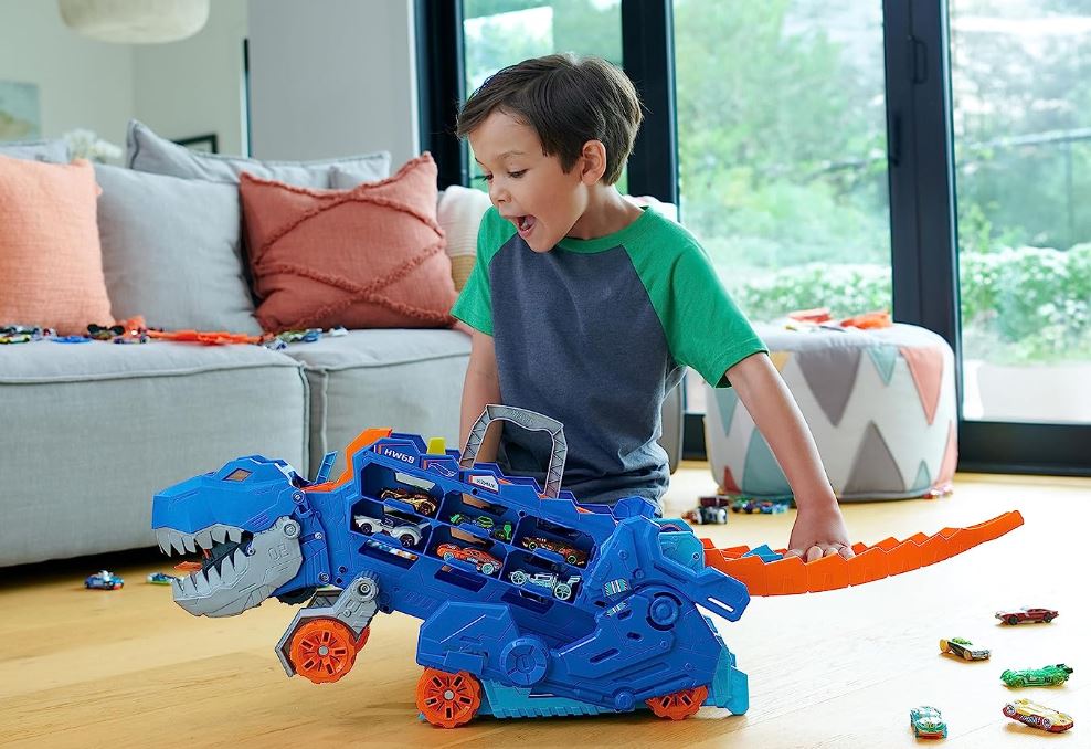 Hot Wheels Transforming City T-Rex Ultimate Hauler HNG50 - Image 4