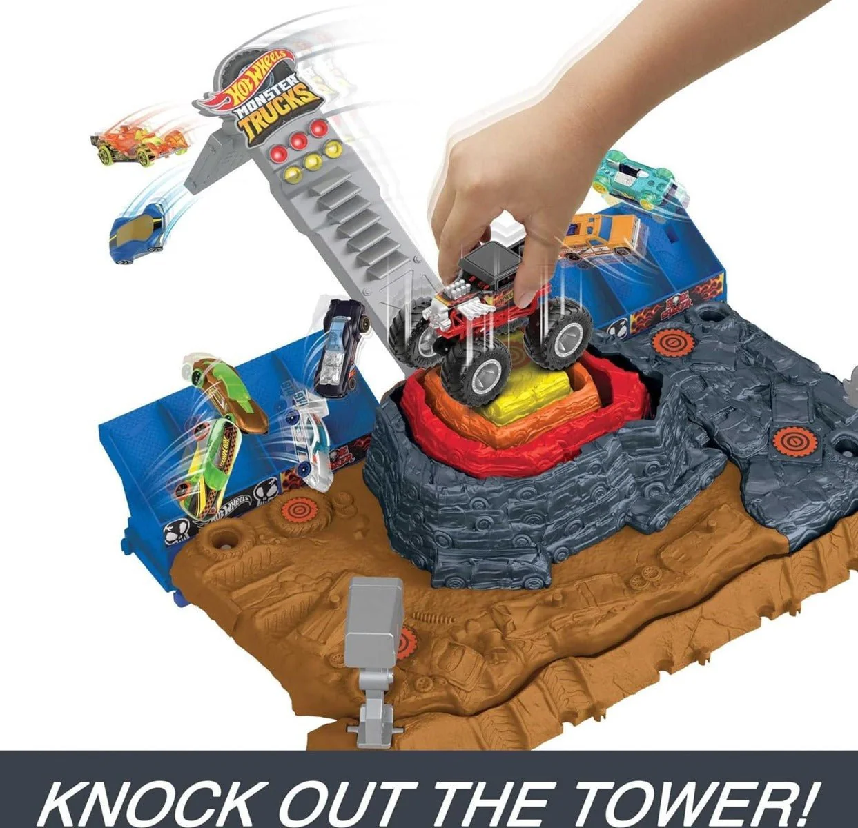 Hotwheels Monster Trucks Arena Smashers Bone Shaker's Arena Crush Yard HNB96 - Image 3