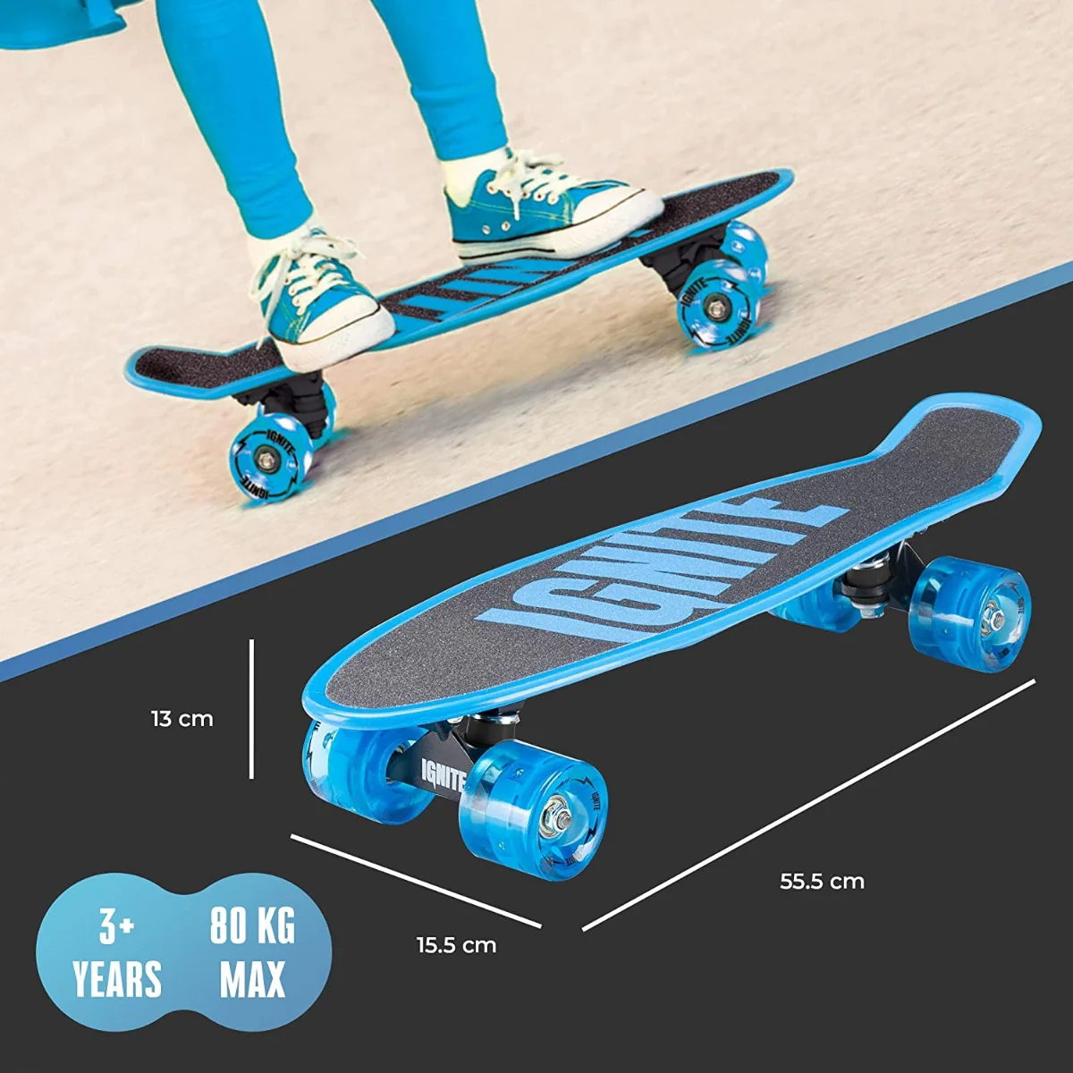 Ignite Tyro Skateboard Combo Pack Blue IGN-COM-TYR-BLU - Image 6