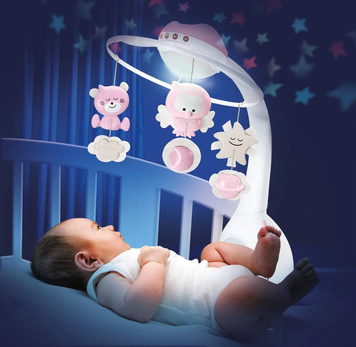 Infantino 3-in-1 Projector Musical Mobile Pink IN004914 - Image 2