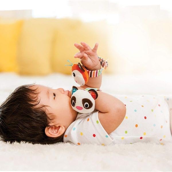 Infantino Wrist Rattles Monkey/Panda IN206892 - Image 4